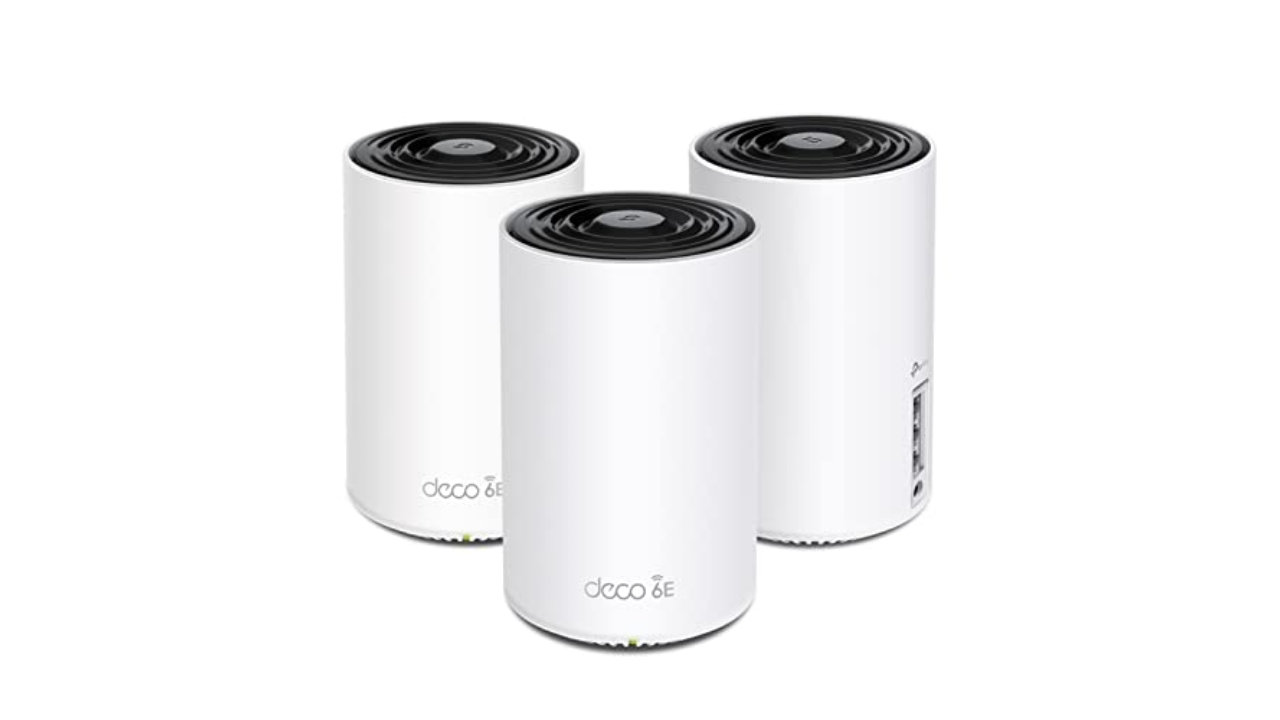 TP-Link Deco AXE5400 Tri-Band WiFi 6E Mesh System(Deco XE75) - Covers up to 7200 Sq.Ft, Replaces WiFi Router and Extender, AI-Driven Mesh, New 6GHz Band, 3-Pack