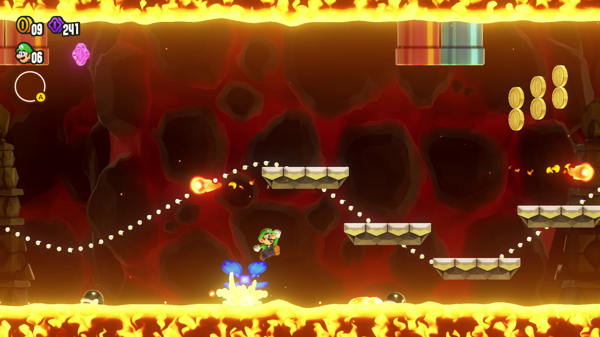 Screenshots from Super Mario Bros. Wonder, provided by Nintendo