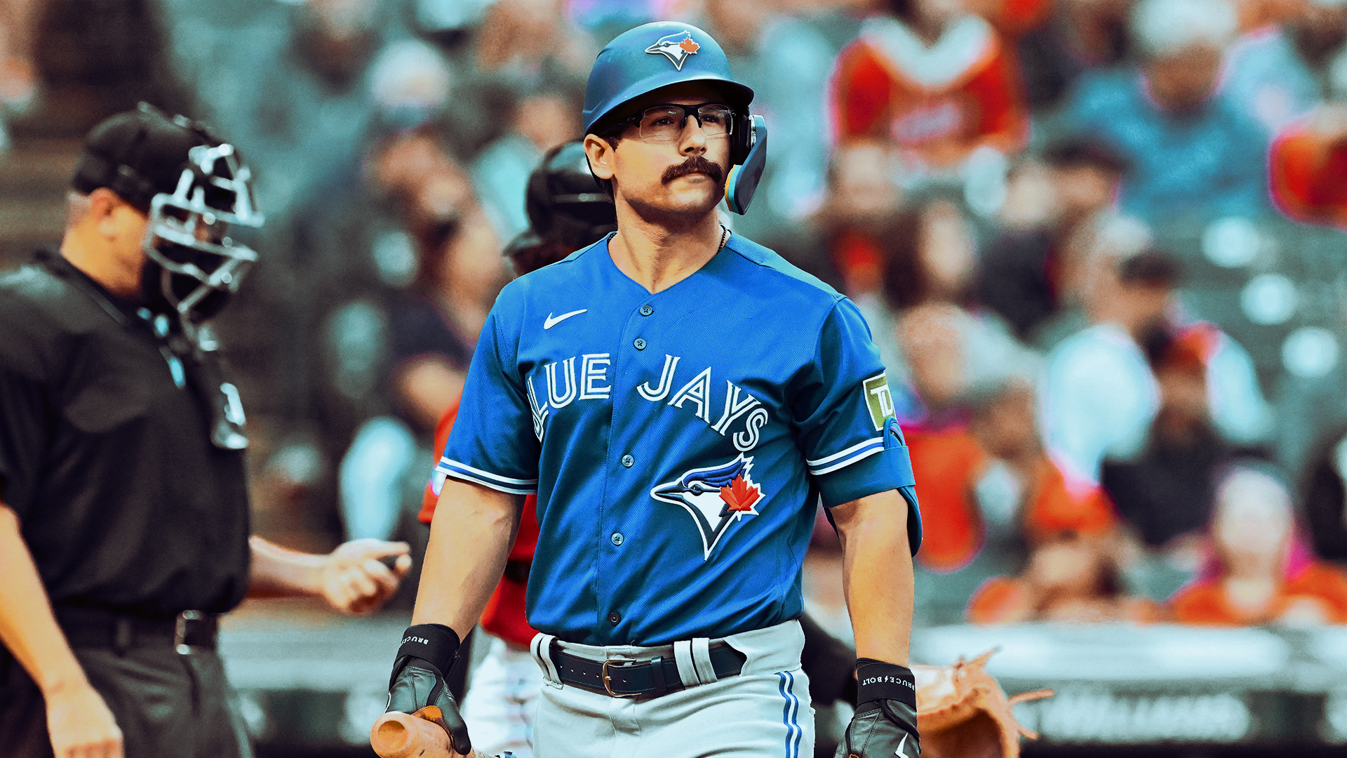 black band on blue jays jersey