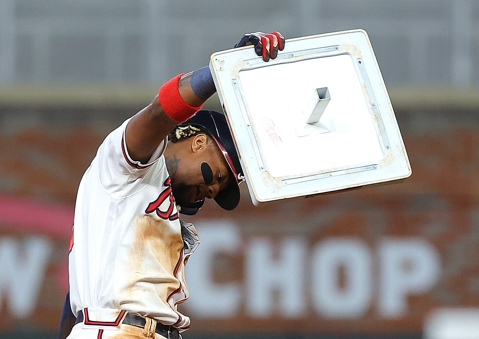 No player in MLB history has hit as many homers and stolen as many bases as Ronald Acuña Jr. did this season.  (Photo by Kevin C. Cox/Getty Images)