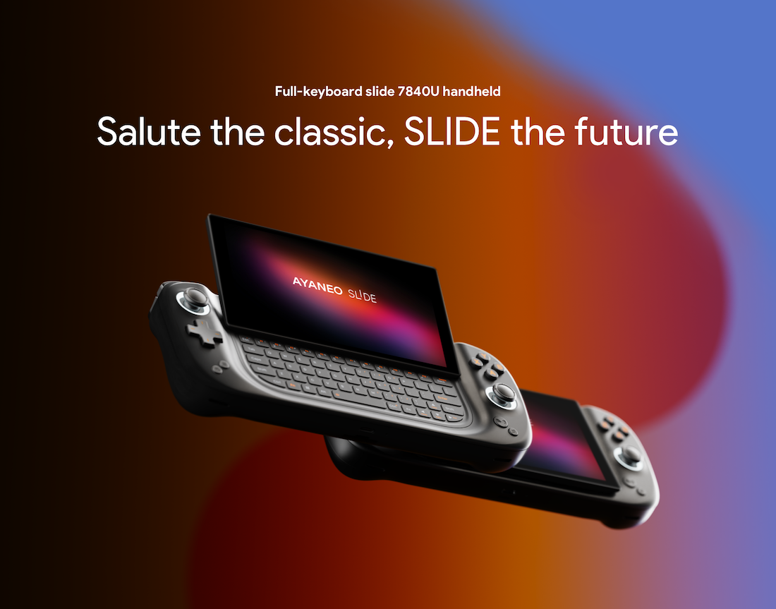 Ayaneo Slide, the Sidekick of gaming handhelds, is coming soon