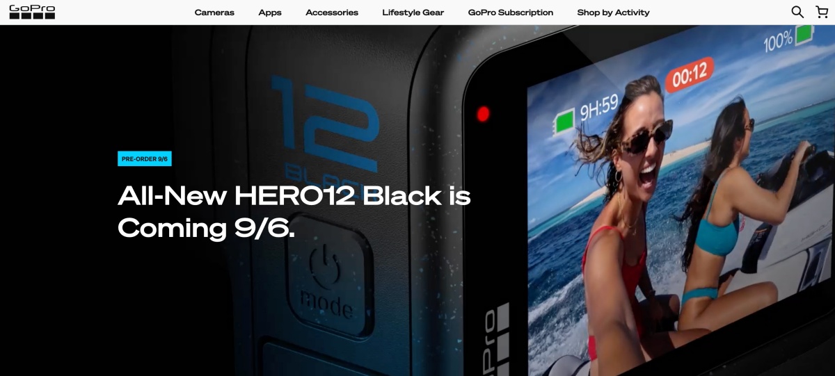 GoPro HERO12 Black將於9/6登場，標榜對應長達2倍電力運作時間
