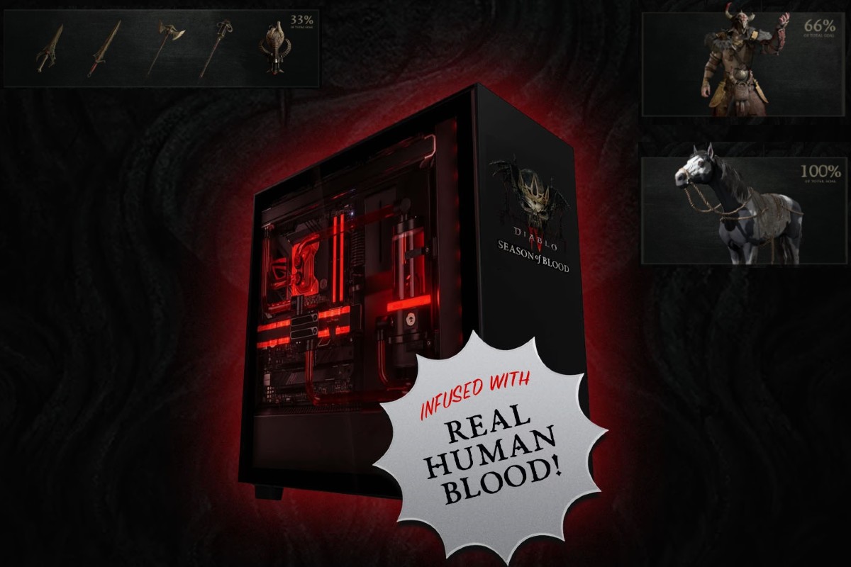 Blizzard will raffle off a PC infused with human blood if Diablo IV players donate 666 liters