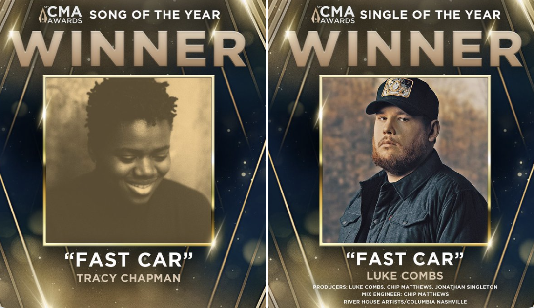 Tracy Chapman becomes first Black songwriter to win Song of the Year in CMA  Awards' 56-year history
