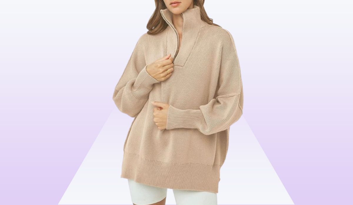 Womens Oversized Half Zip Pullover,cheap clothes for women under 5 dollars,5  dollar gifts, 2022,prime deals of the day today only clearancecheap things  under 1 dollar,one dollar items