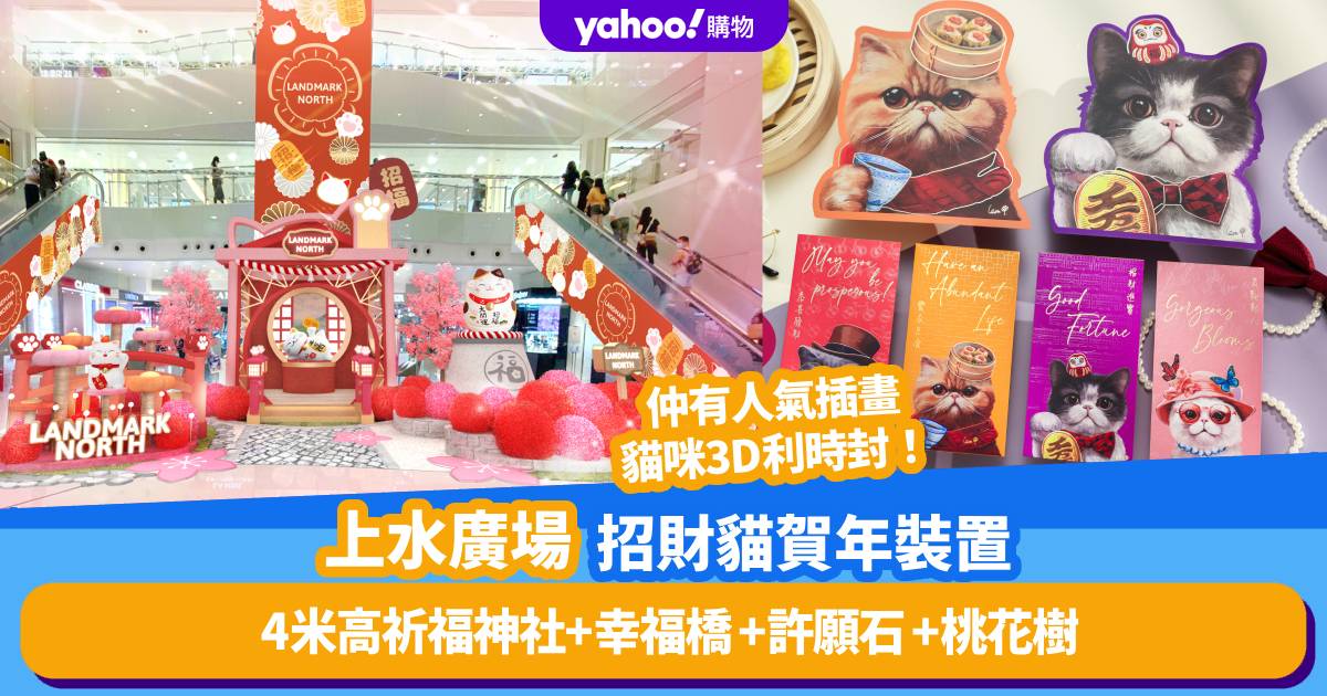 2024 Sheung Shui Plaza New Year Lucky Cat Installations and Leonlolipop’s Popular 3D Calendar Card