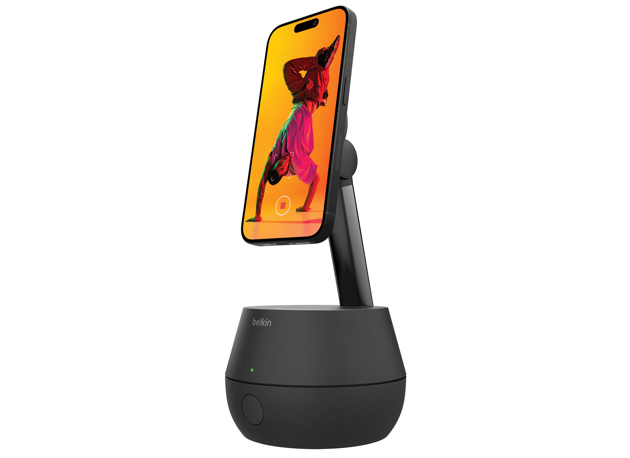 Belkin's Stand Professional iPhone dock makes use of Apple's DockKit to trace you round a room