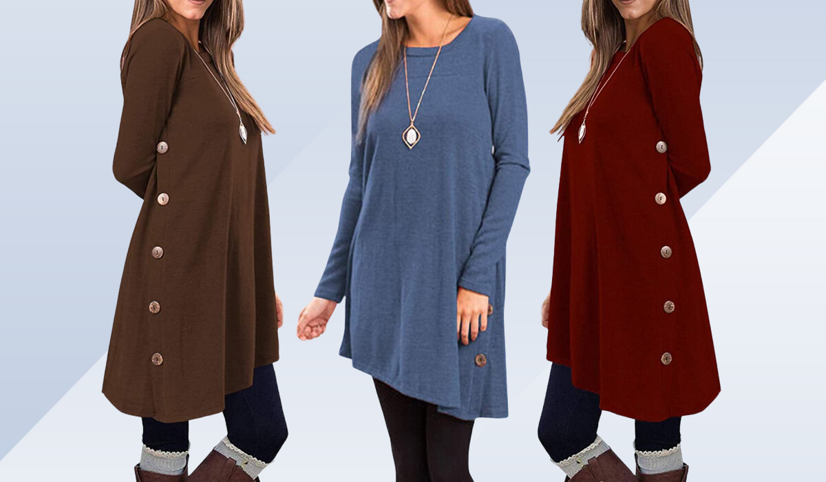 shoppers say this tunic has a 'slimming effect' — and it's