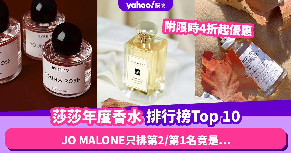 香水推薦｜莎莎年度香水暢銷排行榜Top 10！JO MALONE只排第2 第1名竟是