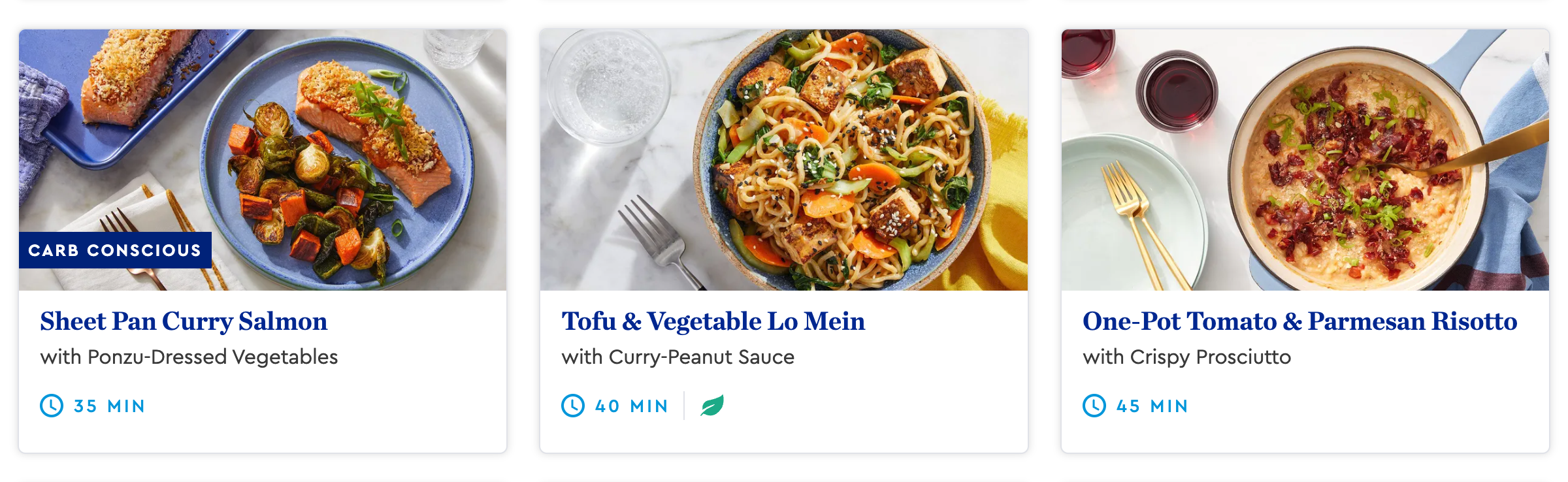 Blue Apron weekly meal options