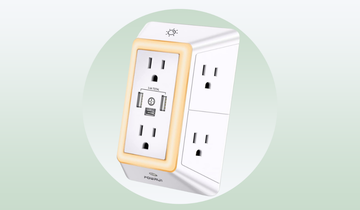 This top-selling surge protector doubles as a gentle night light.
