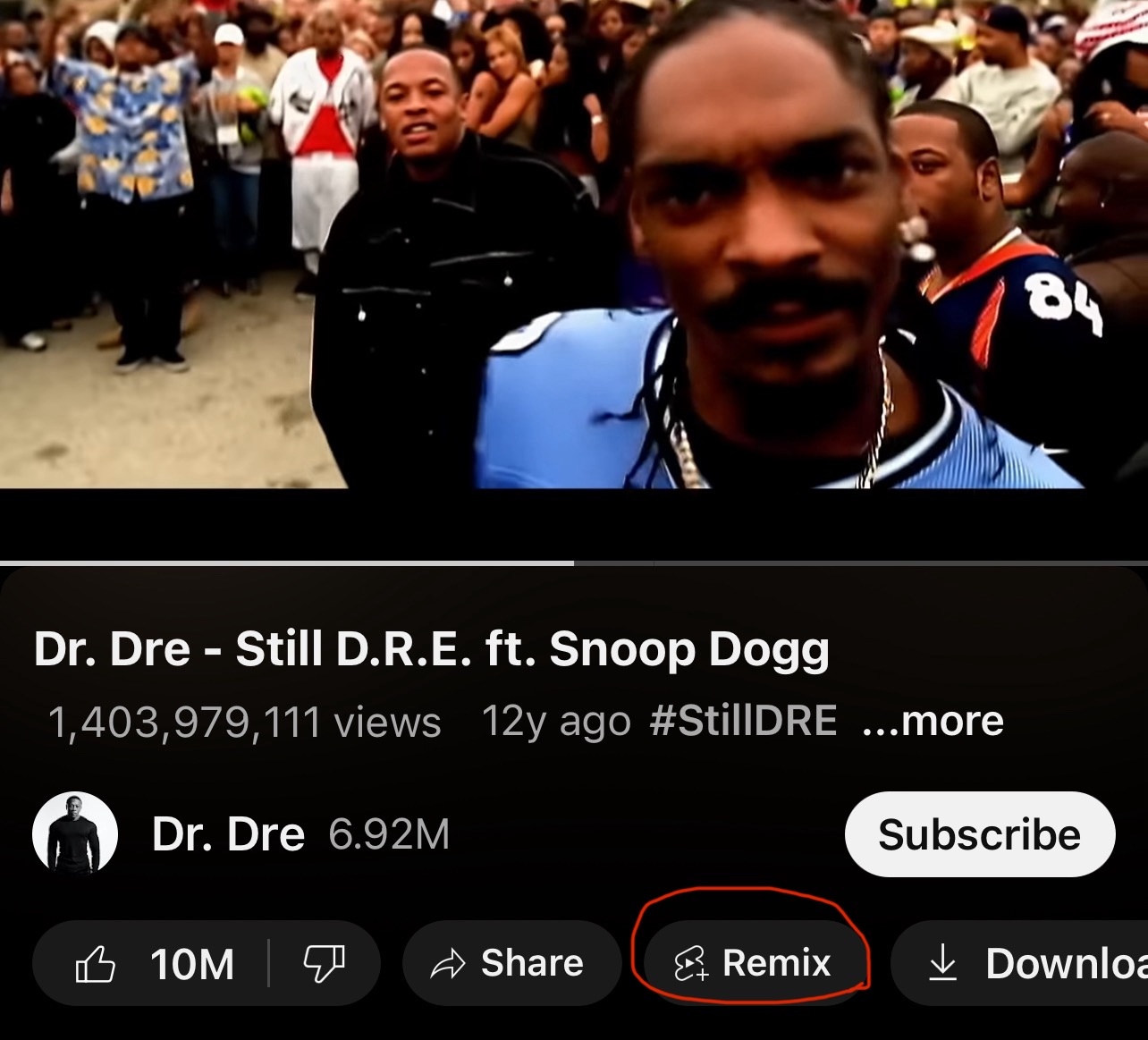 A still from a Dr. Dre video.