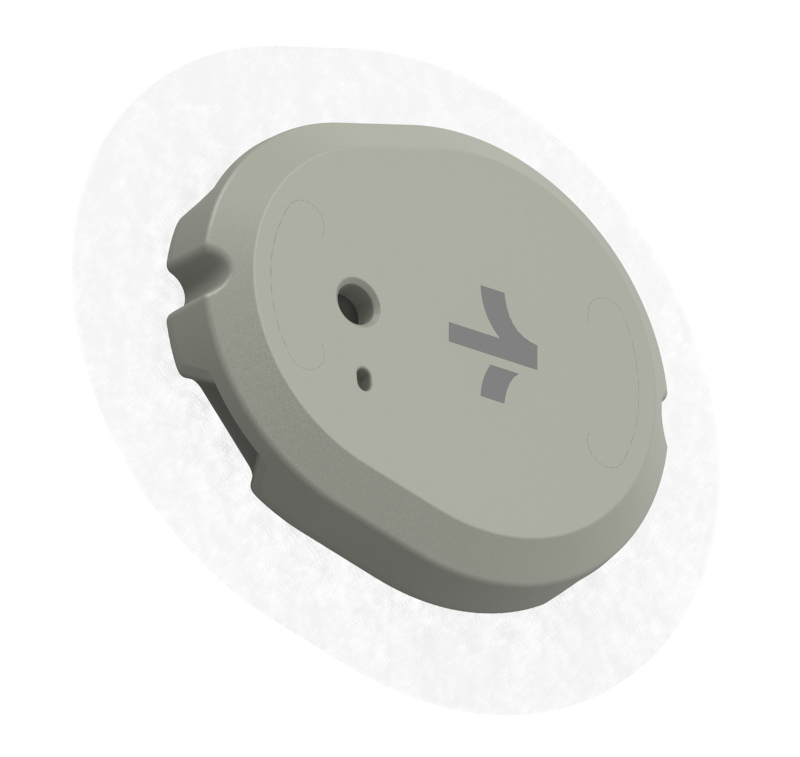 A gray circular device.