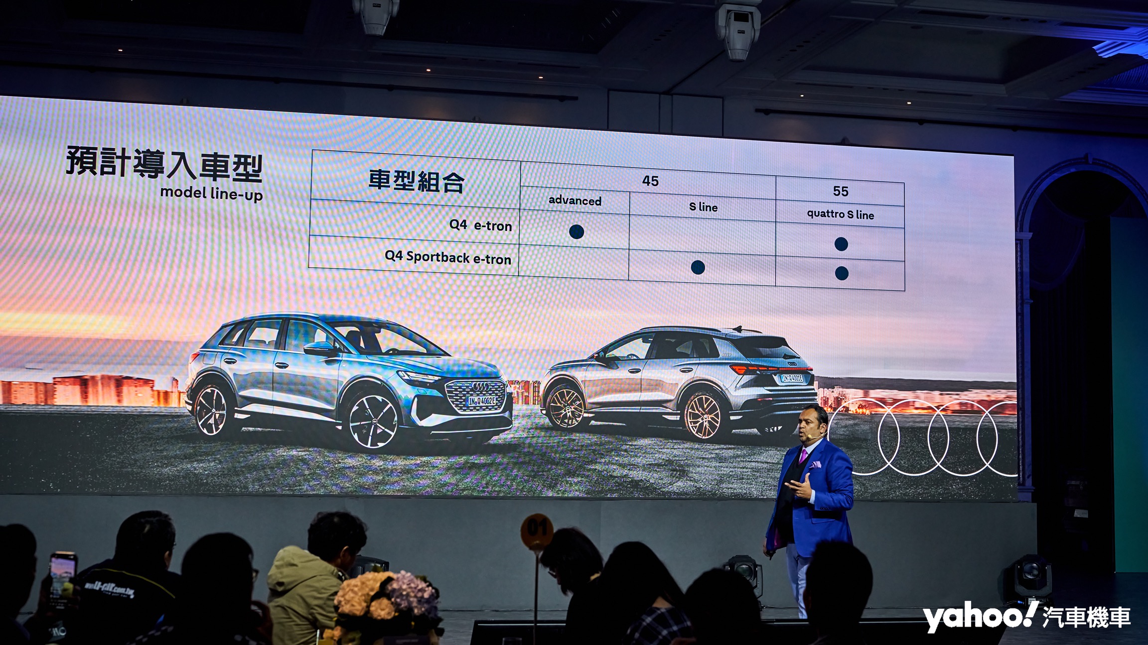 Q4 e-tron車系導入車型基本已忽略過去的35、40、50 quattro等規格而是直接以45與55 quattro兩個版本精簡化呈現。