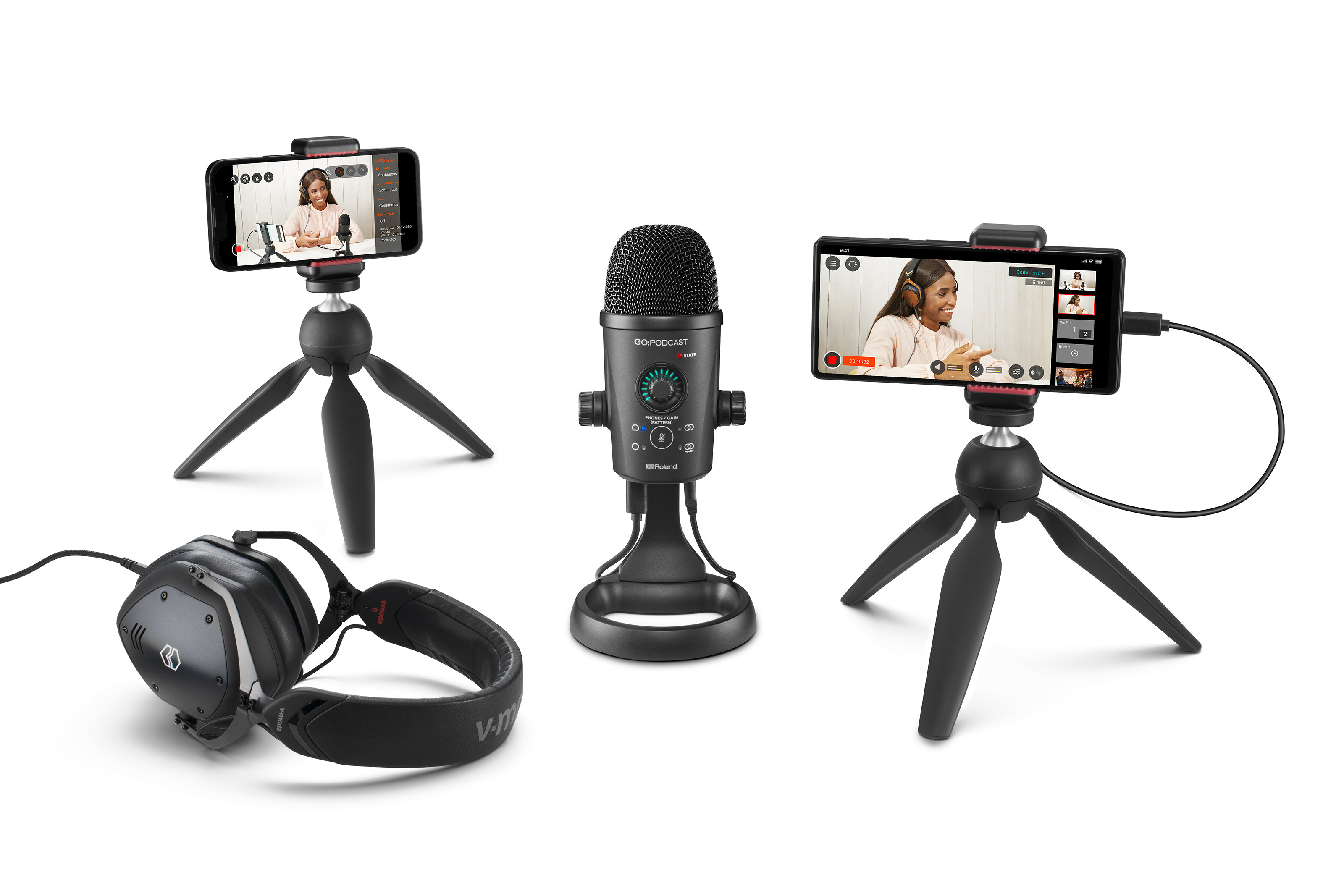 Roland’s mobile podcasting studio gives you a mic and streaming app for $140