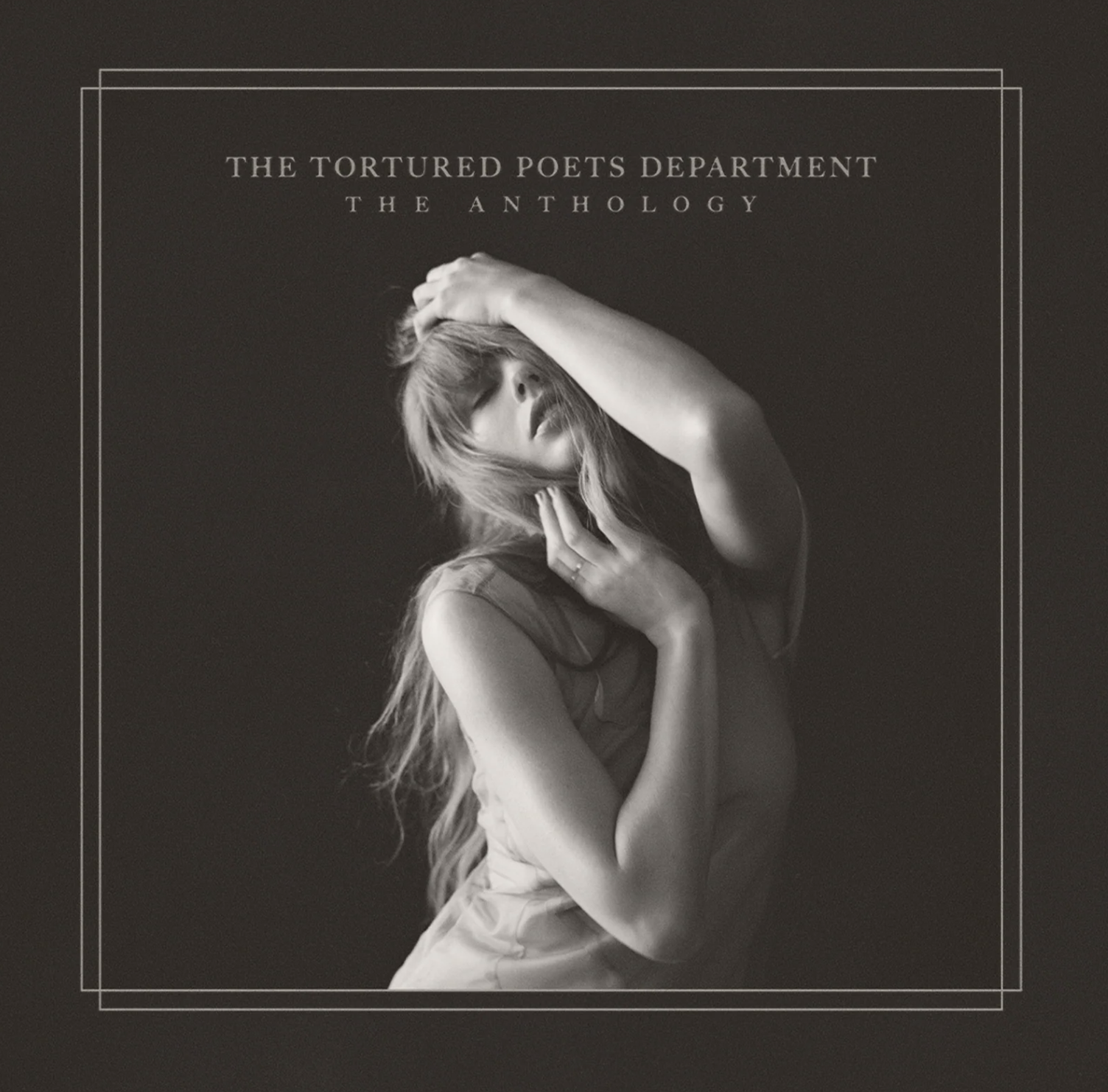 The album cover for Taylor Swift's The Tortured Poets Department The Anthology