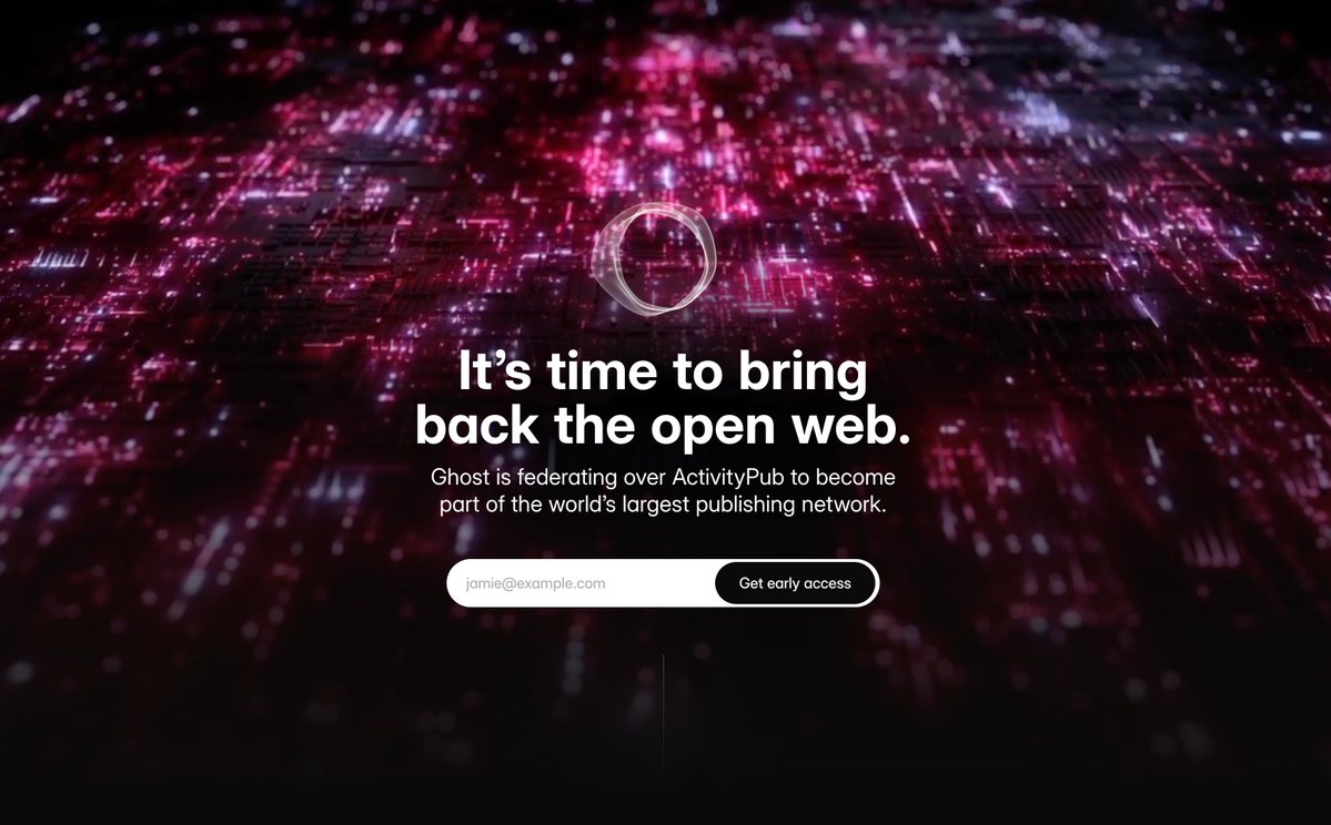 photo of Newsletter service Ghost will support the fediverse protocol ActivityPub image