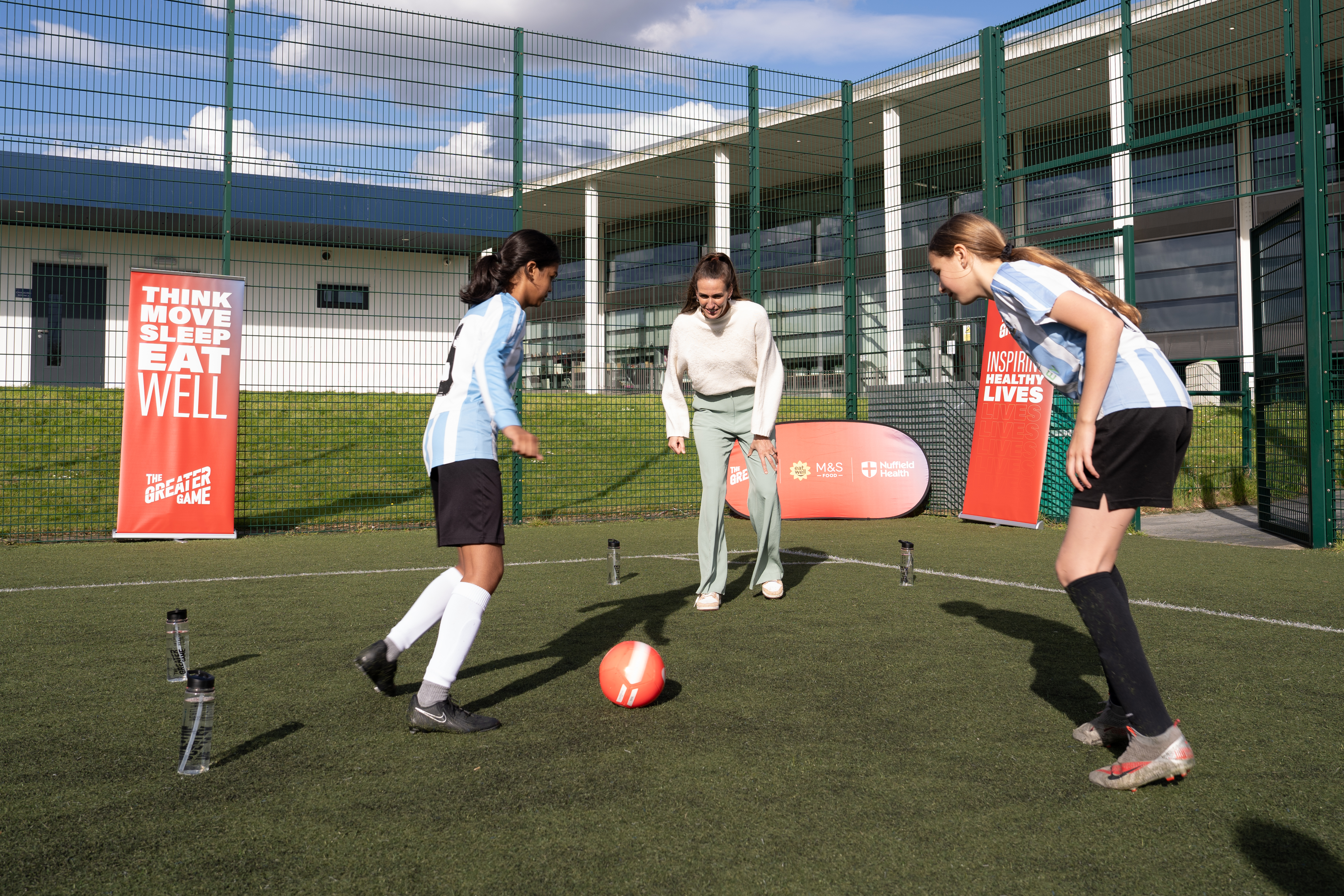 Jill Scott delivers footballing masterclass to school students