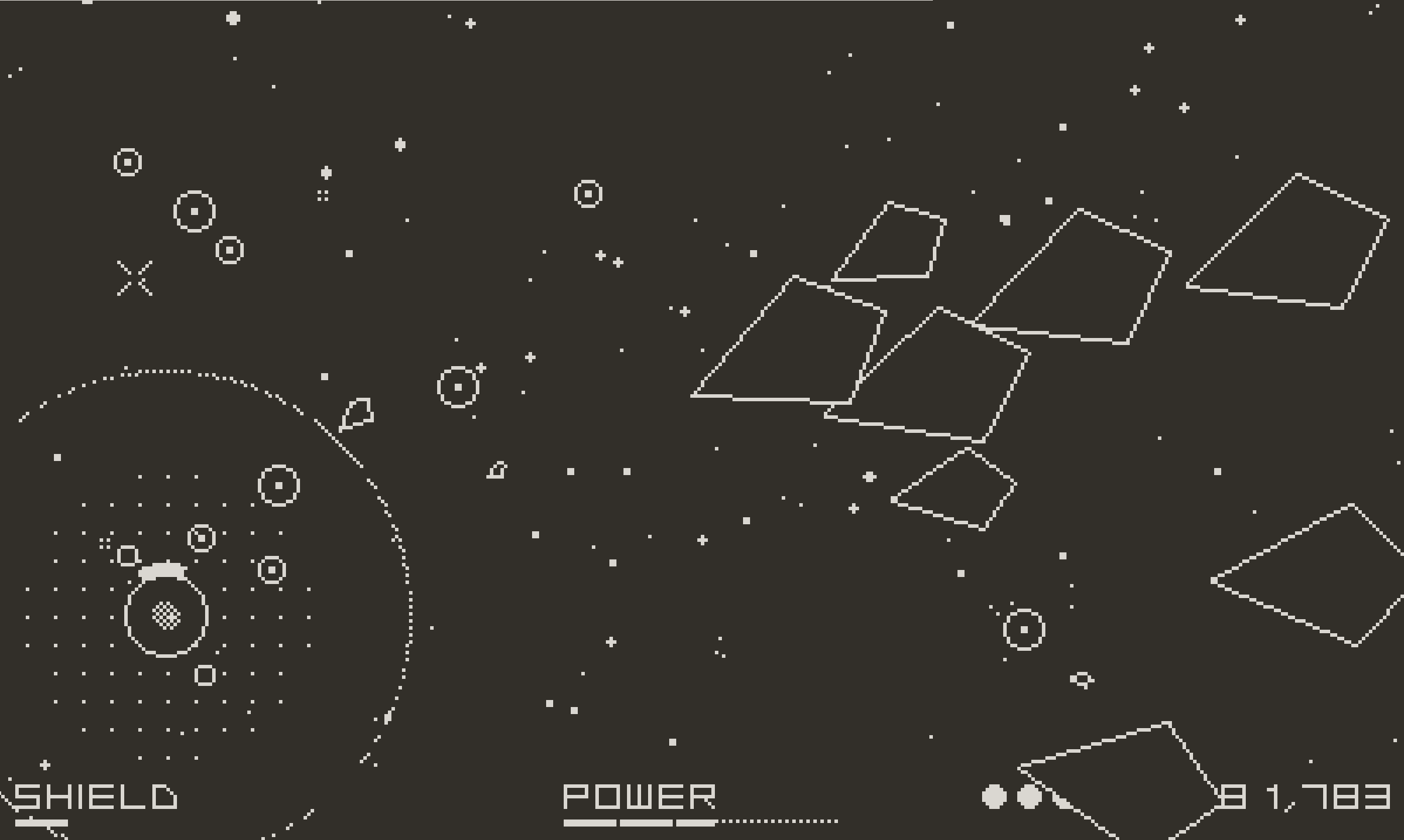 A gameplay still fro Laser Sphere