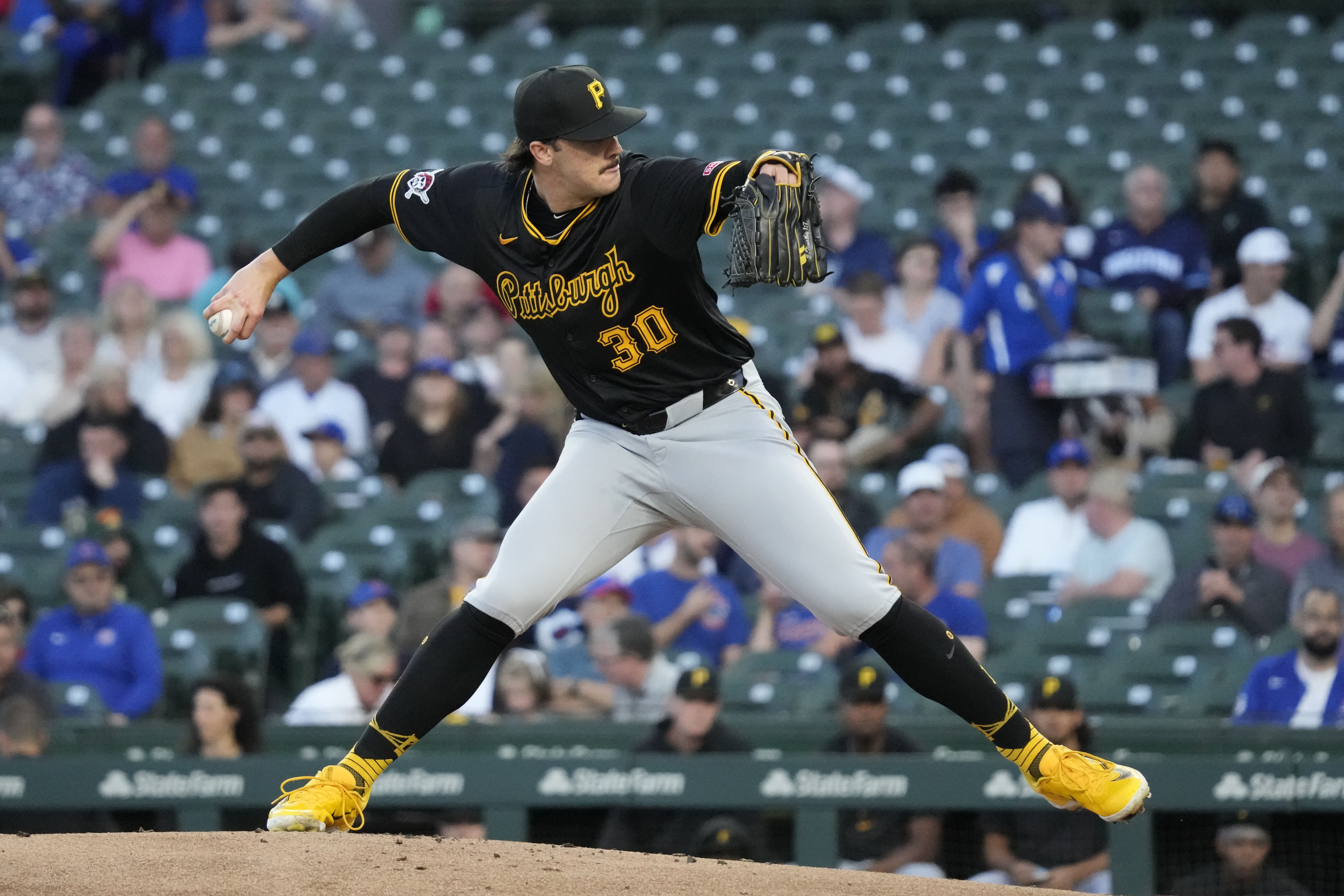 Paul Skenes burst on the scene in 2024 as one of the best starting pitchers in baseball. (AP Photo/Nam Y. Huh)