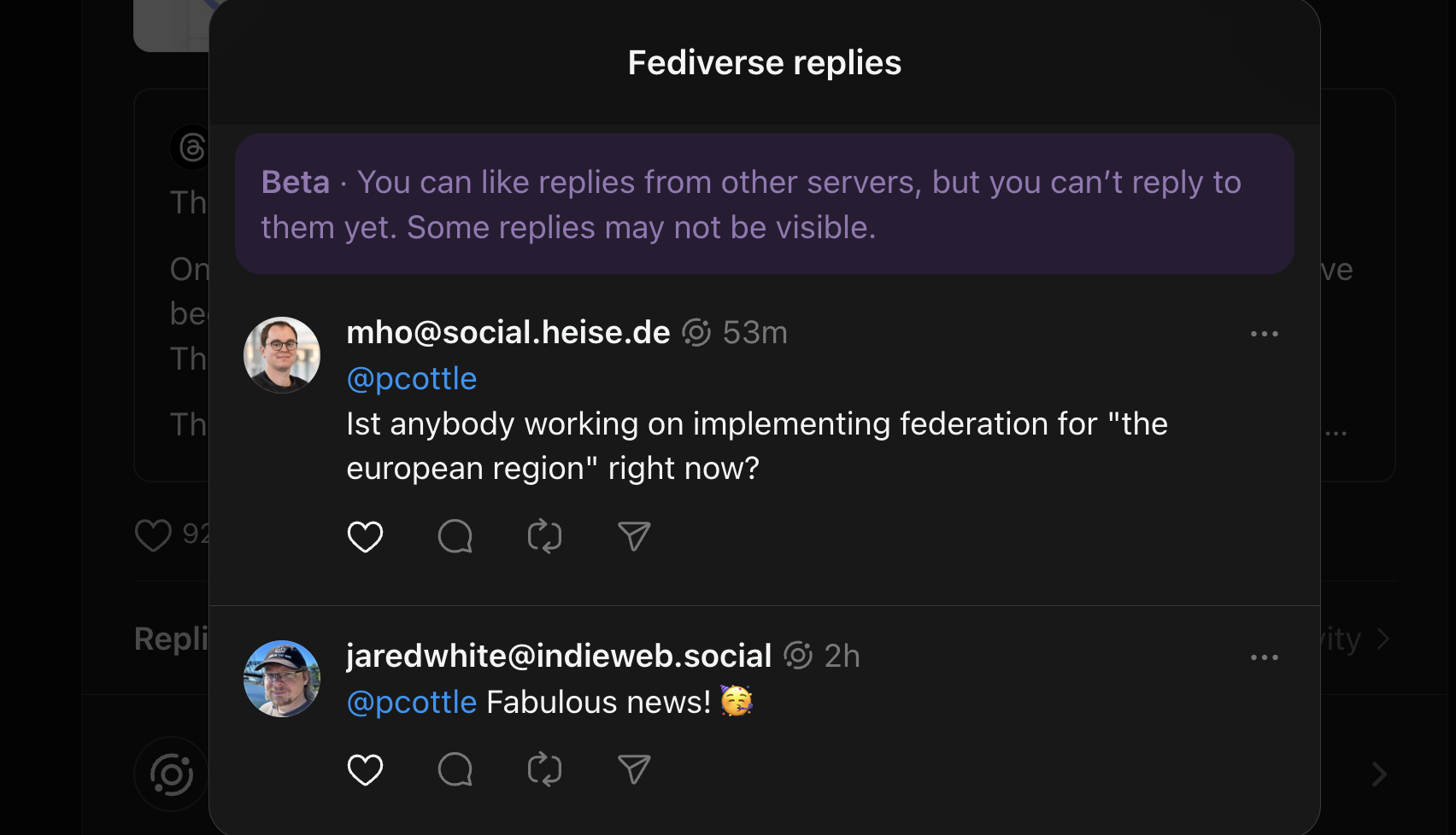 Threads is making fediverse replies more visible in its app