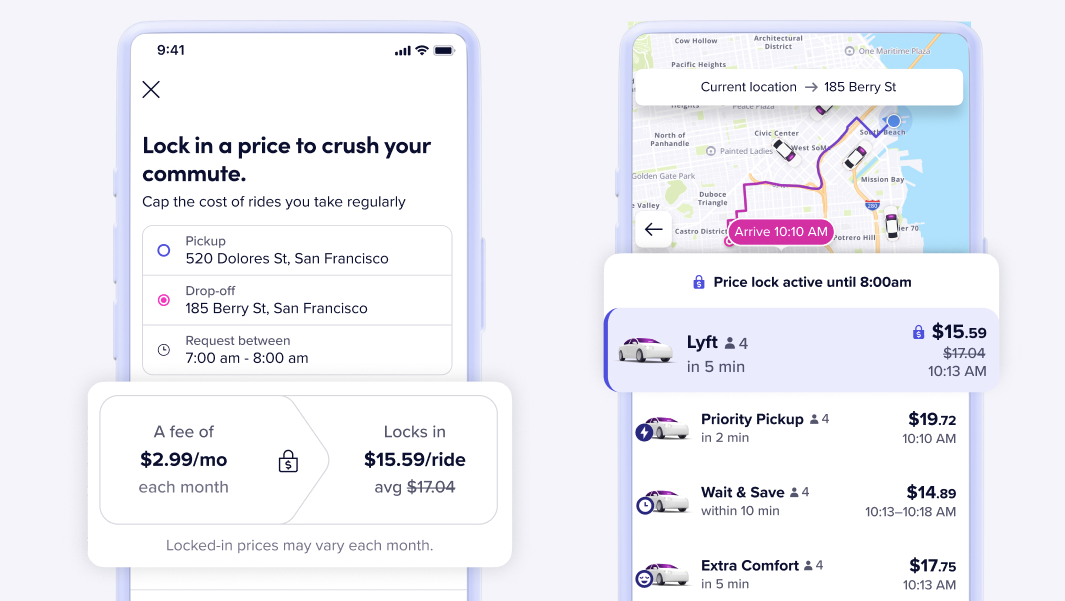 Lyft’s new price lock feature caps the cost of rides, even during peak hours