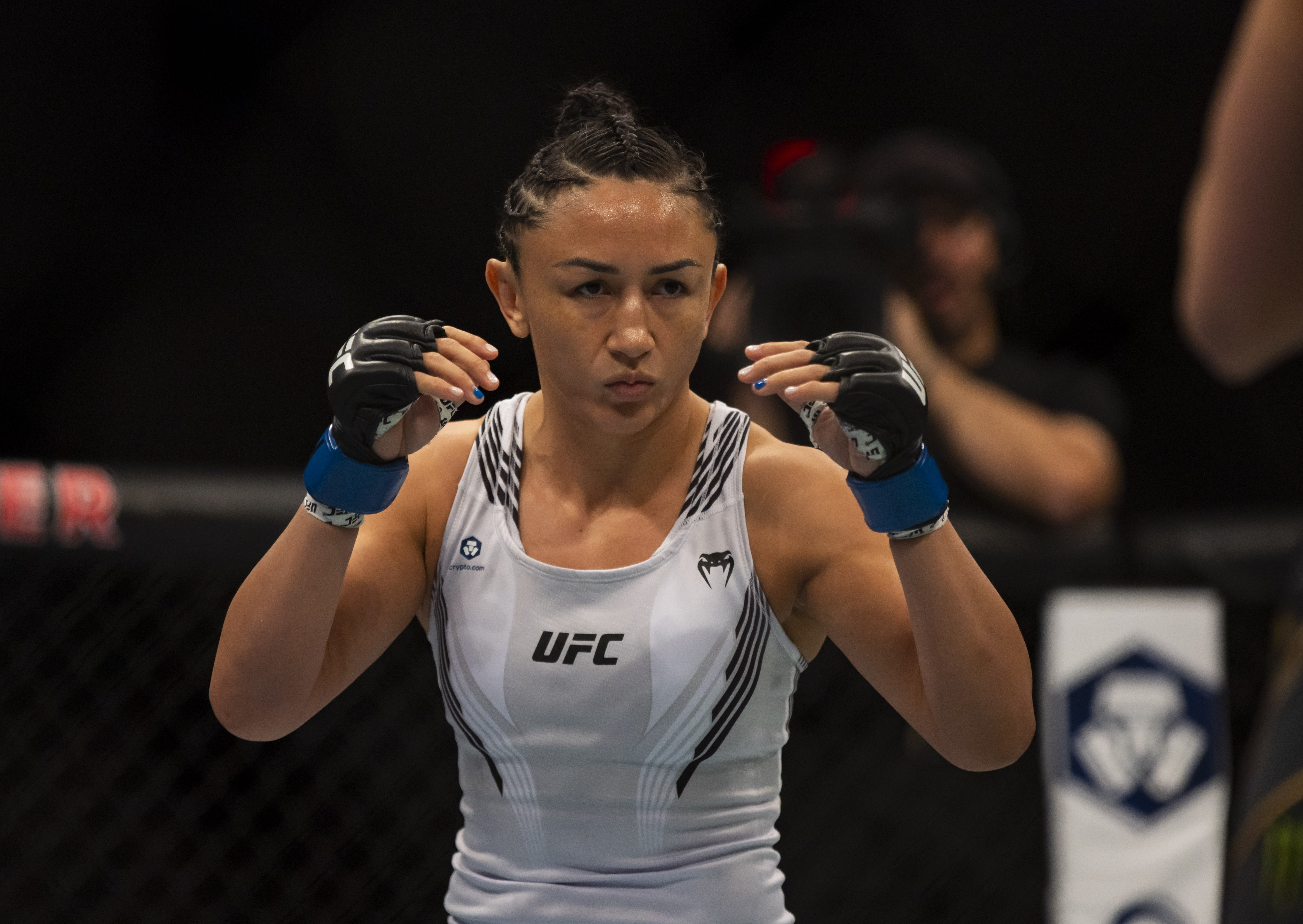 May 7, 2022; Phoenix, Arizona, USA; Carla Esparza during UFC 274 at Footprint Center. Mandatory Credit: Mark J. Rebilas-USA TODAY Sports