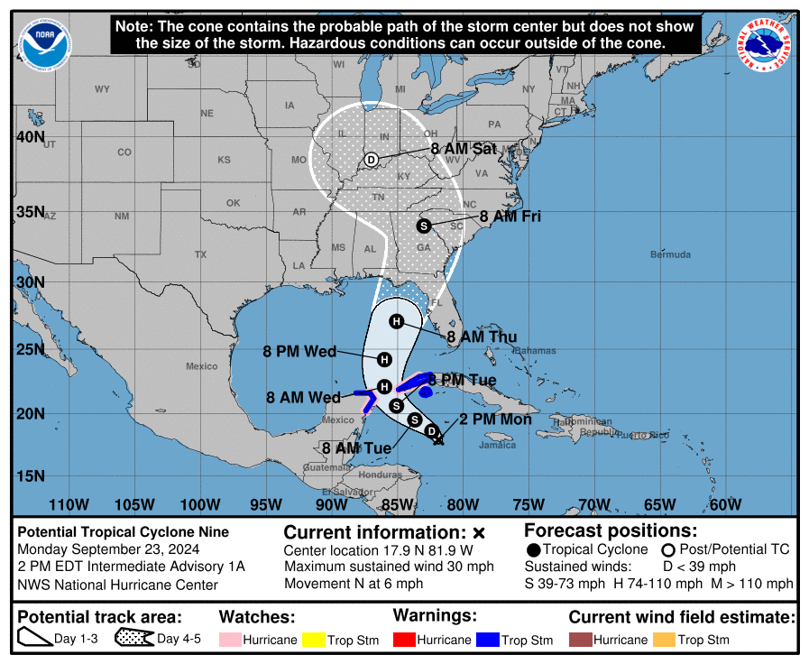 Hurricane tracker Latest paths and forecasts as possible Category 3