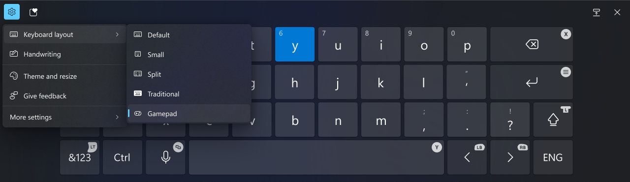 Windows New On-Screen Keyboard