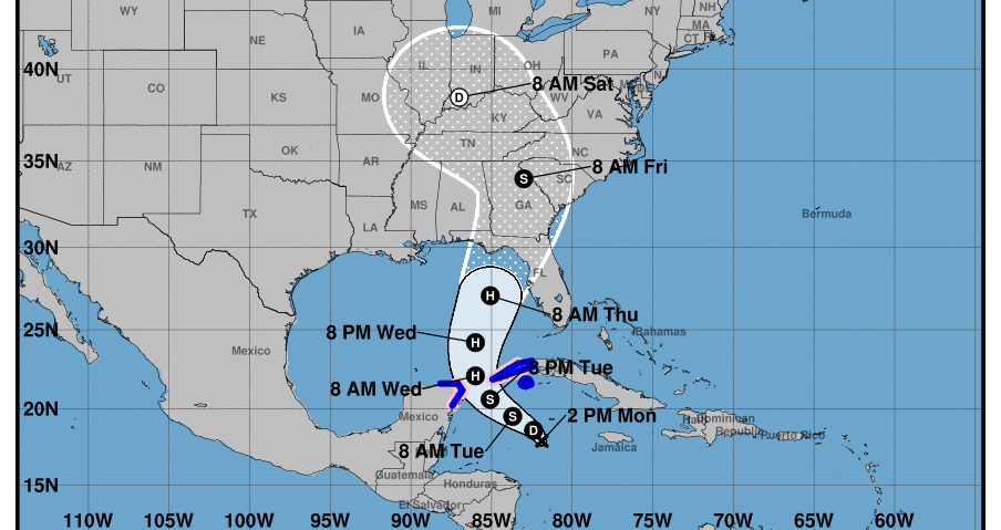 Current plans and forecasts for possible Category 3 storm surges in the Caribbean