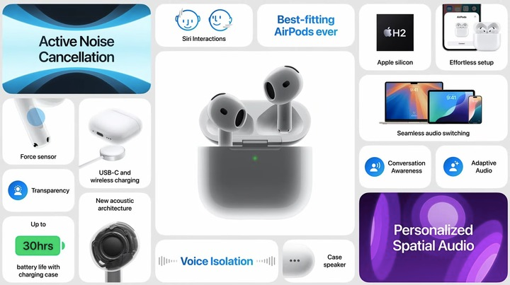 AirPods 4 have a new design and an ANC upgrade option