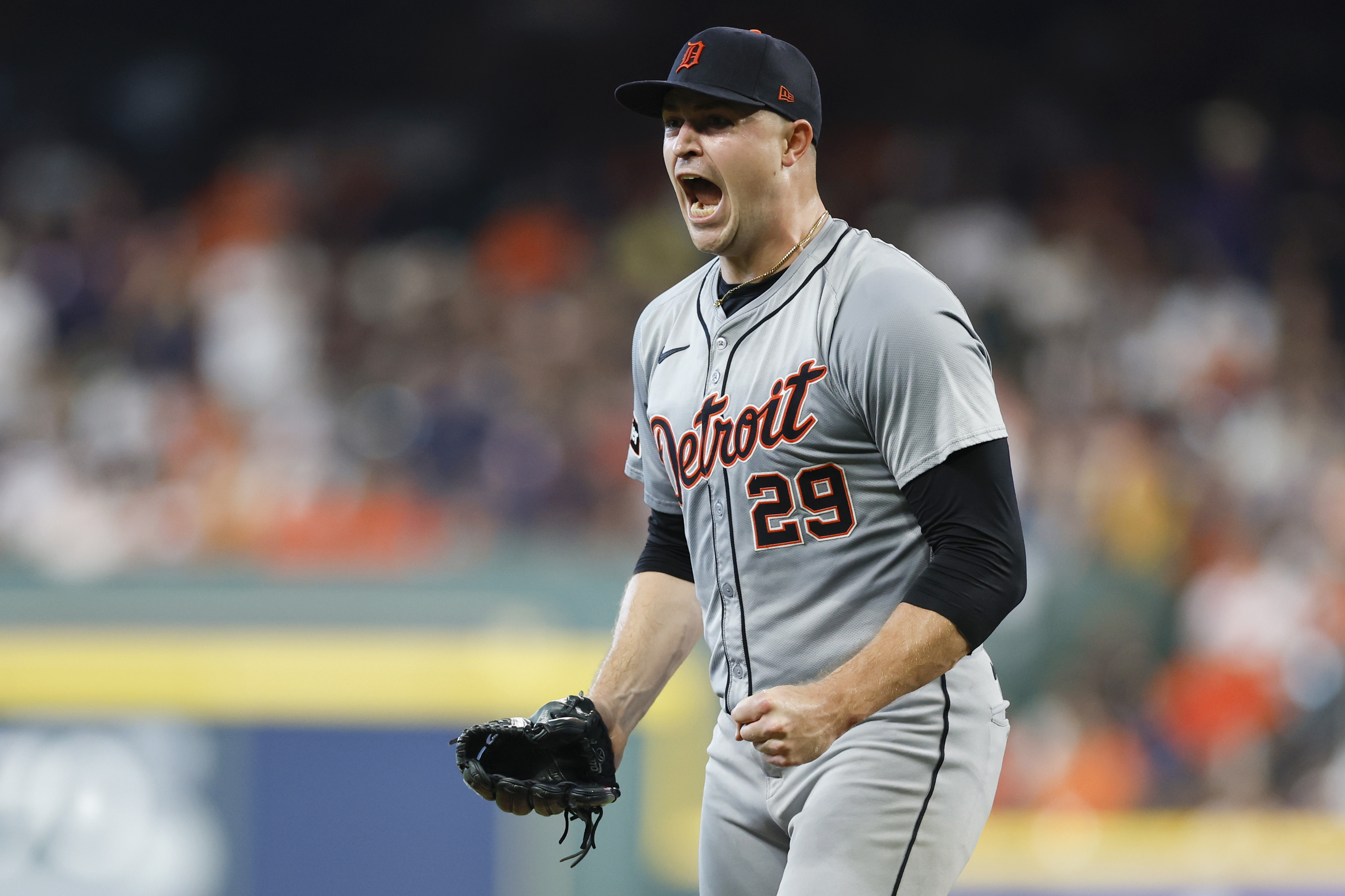 Triple Crown winner Tarik Skubal was brilliant again in Detroit's win. (Tim Warner/Getty Images)