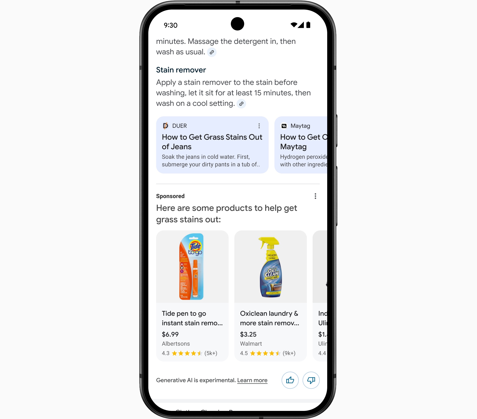 Google is bringing ads to its AI Overview feature. (Image: Google)