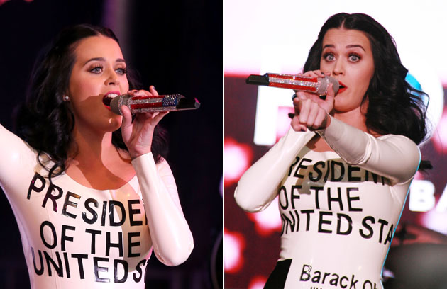 Katy Perry Gets All Political Wears Obama Dress