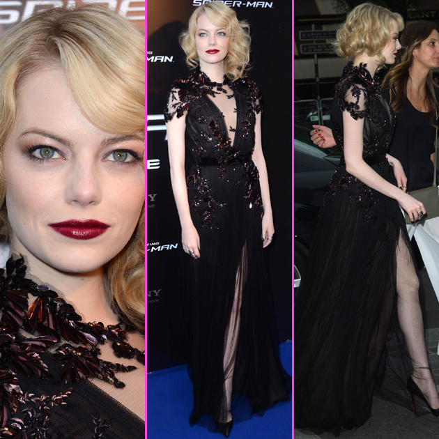 Emma Stone in Gucci at the Paris premiere of Spider Man – Pretty