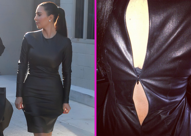 Kim Kardashian Stepped Out in a Skin-Tight Leather Dress - Yahoo Sports