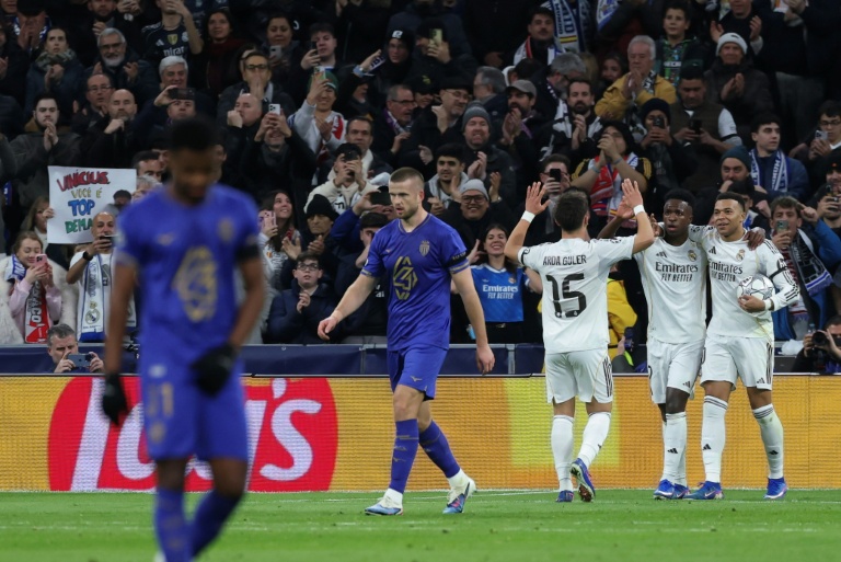 Mbappe, Vinicius help Real Madrid thrash Monaco in Champions League