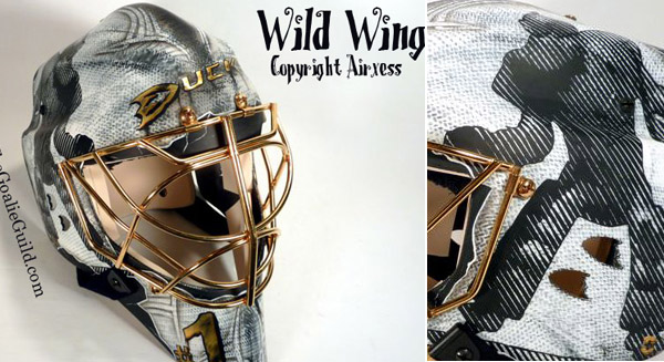 Jonas Hiller's Ducks' 20th anniversary mask features 'Wild Wing
