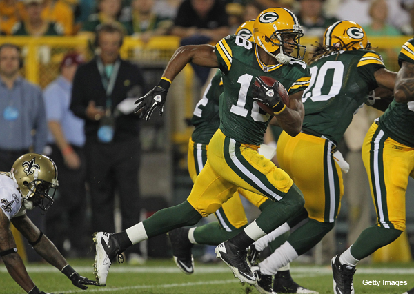 Randall Cobb Gives Sunday Night Football Game Ball to Newborn Son