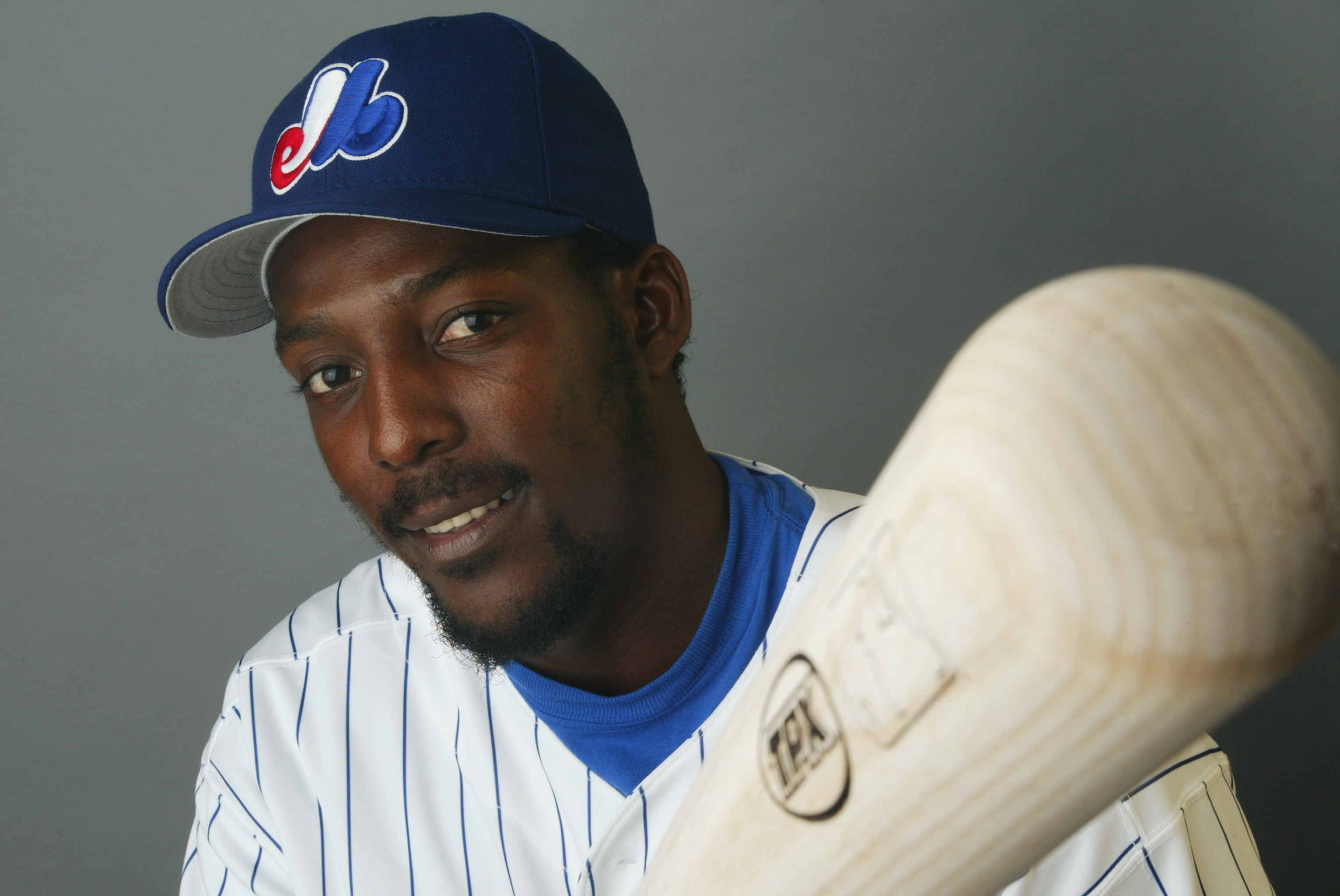 Vladimir Guerrero hits for Montreal Expos' last cycle tonight on