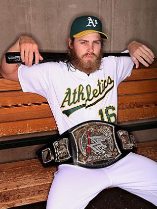 Daniel Bryan SHAVES Josh Reddick's beard - Beard Off 2013 