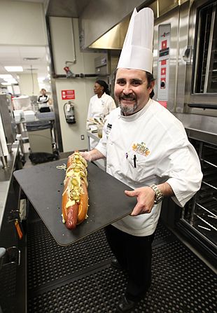 Texas Rangers roll out two-foot-long hot dog