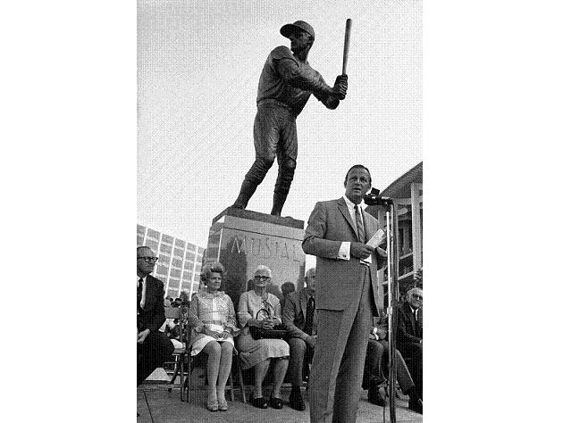 1968 Stan Musial Statue Unveiling at Busch Stadium Photograph
