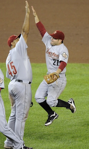 We've Got A New Photo Of Jose Altuve Next To Someone Tall