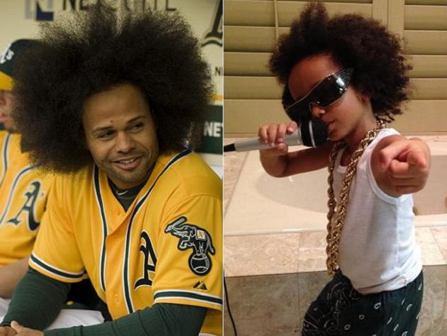 Coco Crisp Debuts New Afro Hairstyle With Oakland Athletics 