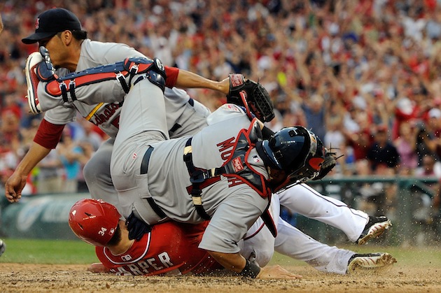 Mike Matheny having a good time with his players.