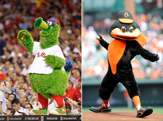 Meet the World Series mascots: The Phillie Phanatic and Orbit