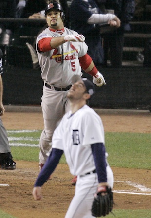 October 27, 2006: Cardinals win the 2006 World Series as Jeff Weaver  outpitches Justin Verlander 