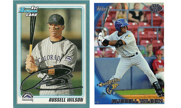 Russell Wilson gets some new baseball cards via Topps Now / Blowout Buzz