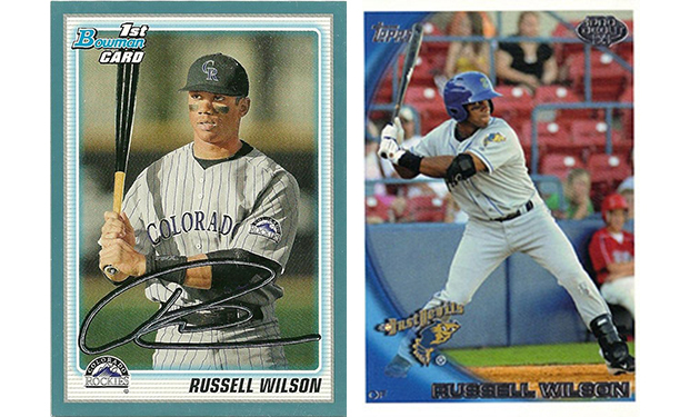 Rare Russell Wilson Rangers card a hot seller